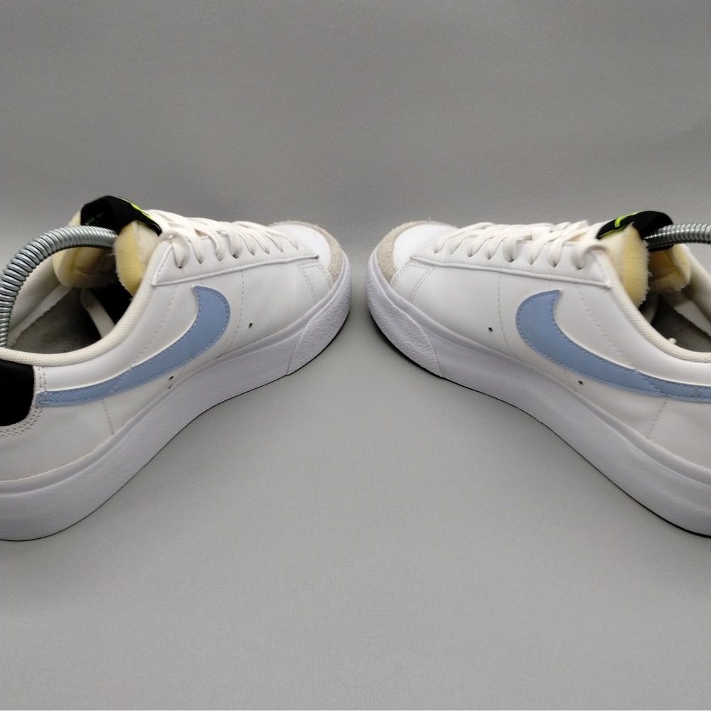 Nike Women's White and Blue Sneakers - Picture 5 of 8